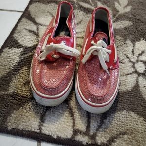 Red sequence women's sperrys